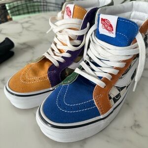 Bape & Vans Multicolor High-Top Sneakers